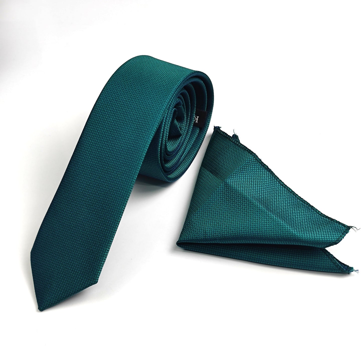 (Copy) Cravate avec mouchoir Uni / demi slim