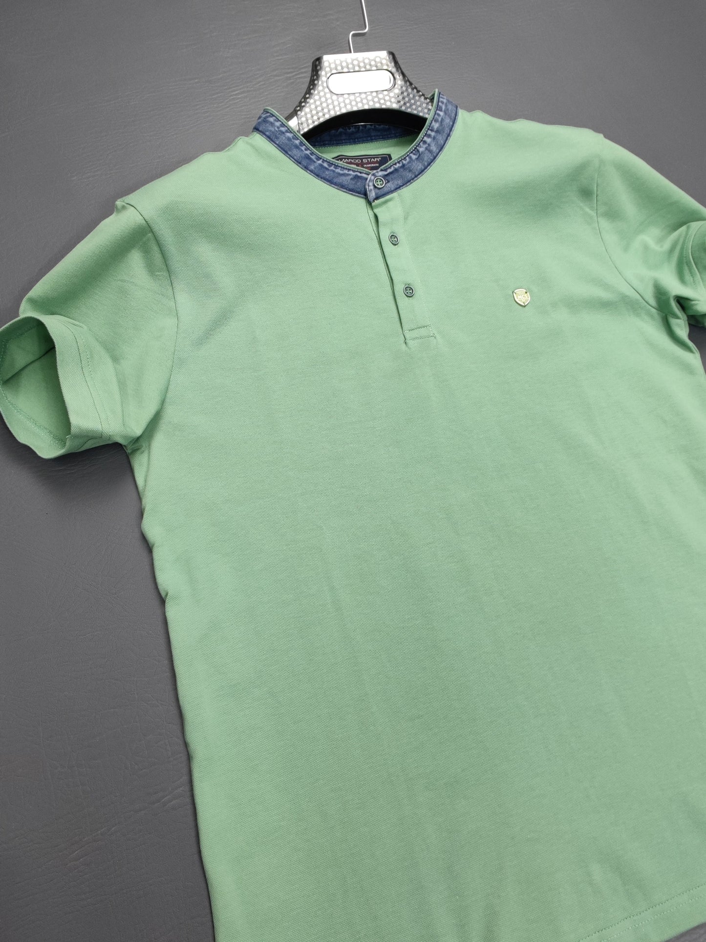 T-shirt sans col jeans M/3XL