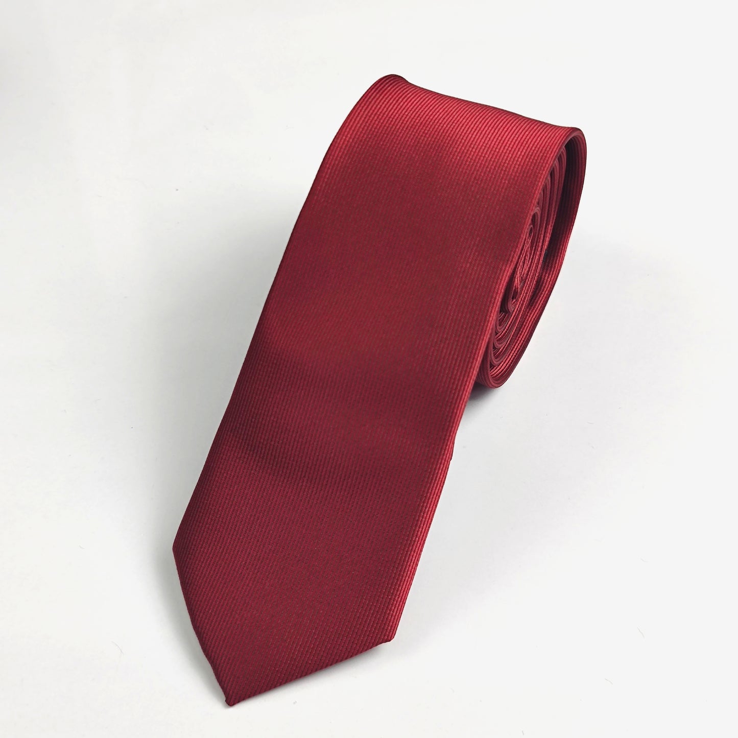 Cravate Demi slim Grena satin