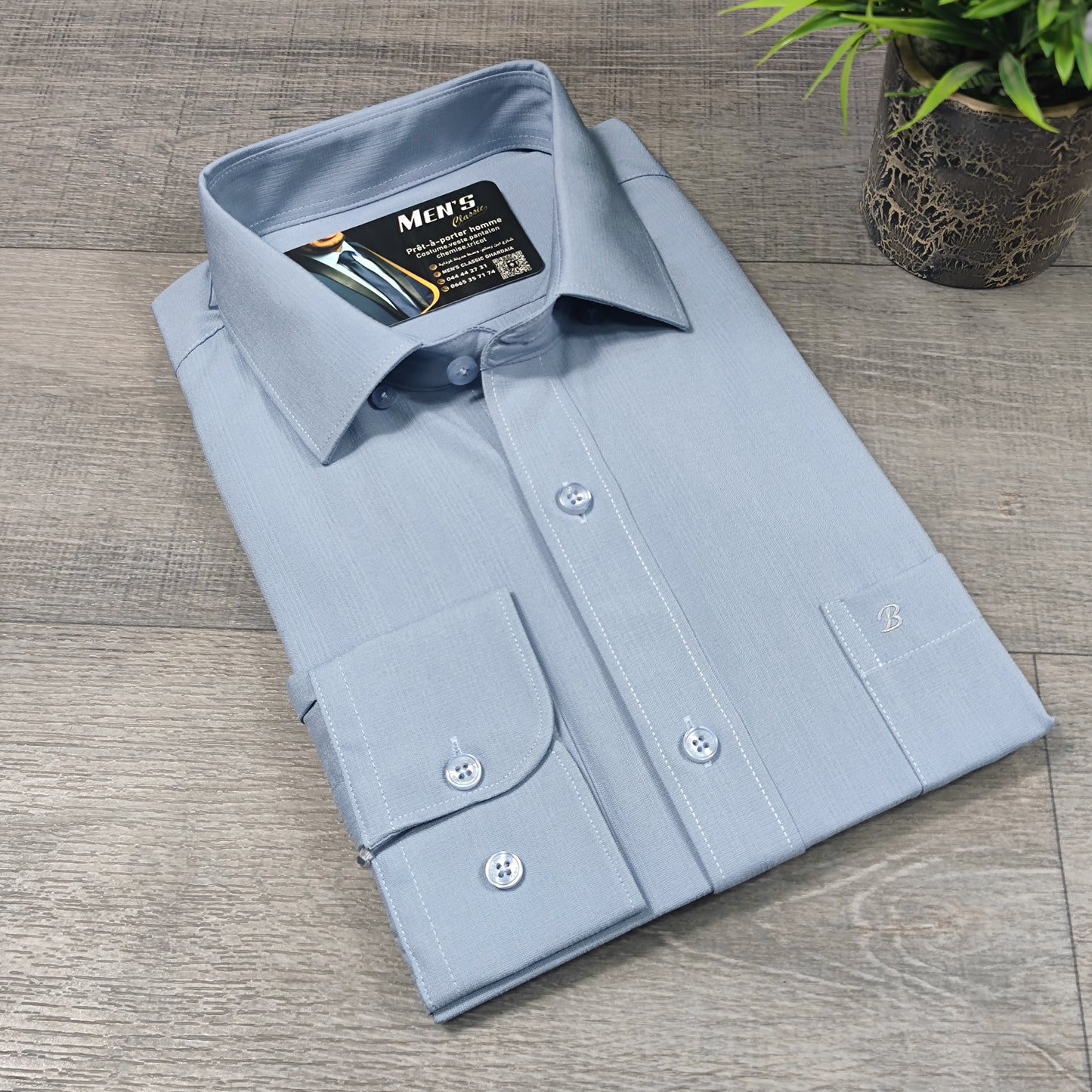 Chemise classique avec poche 39/44