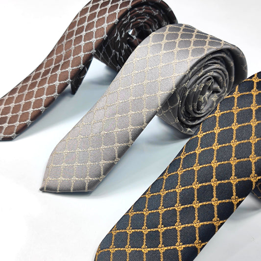 Cravate Motif 2pcs slim