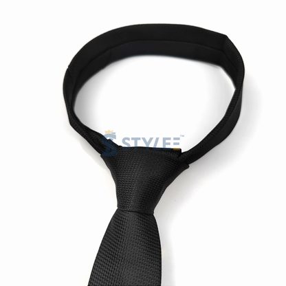 Cravate Noir avec mouchoir