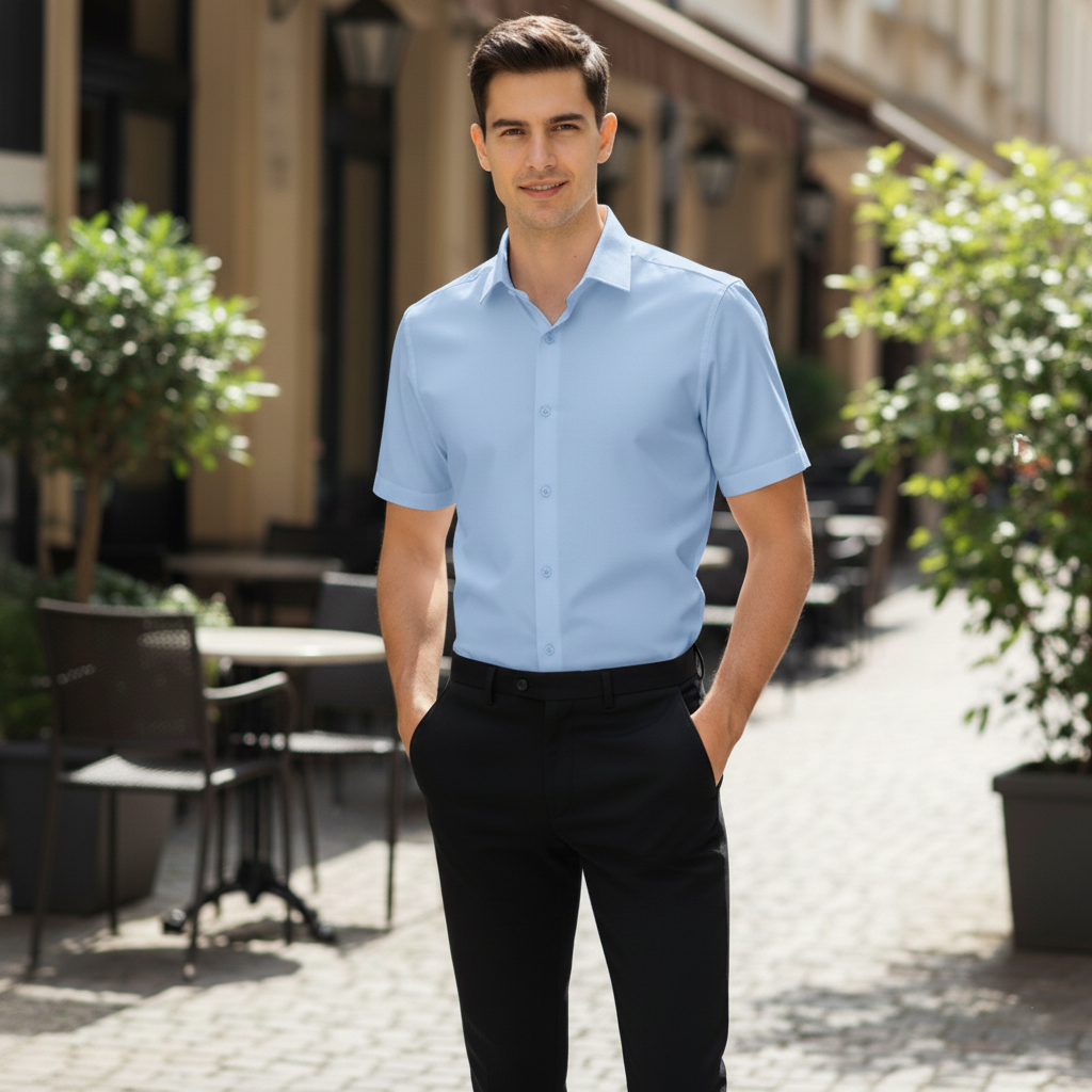 Chemisette Slim Coton Lycra S/3XL