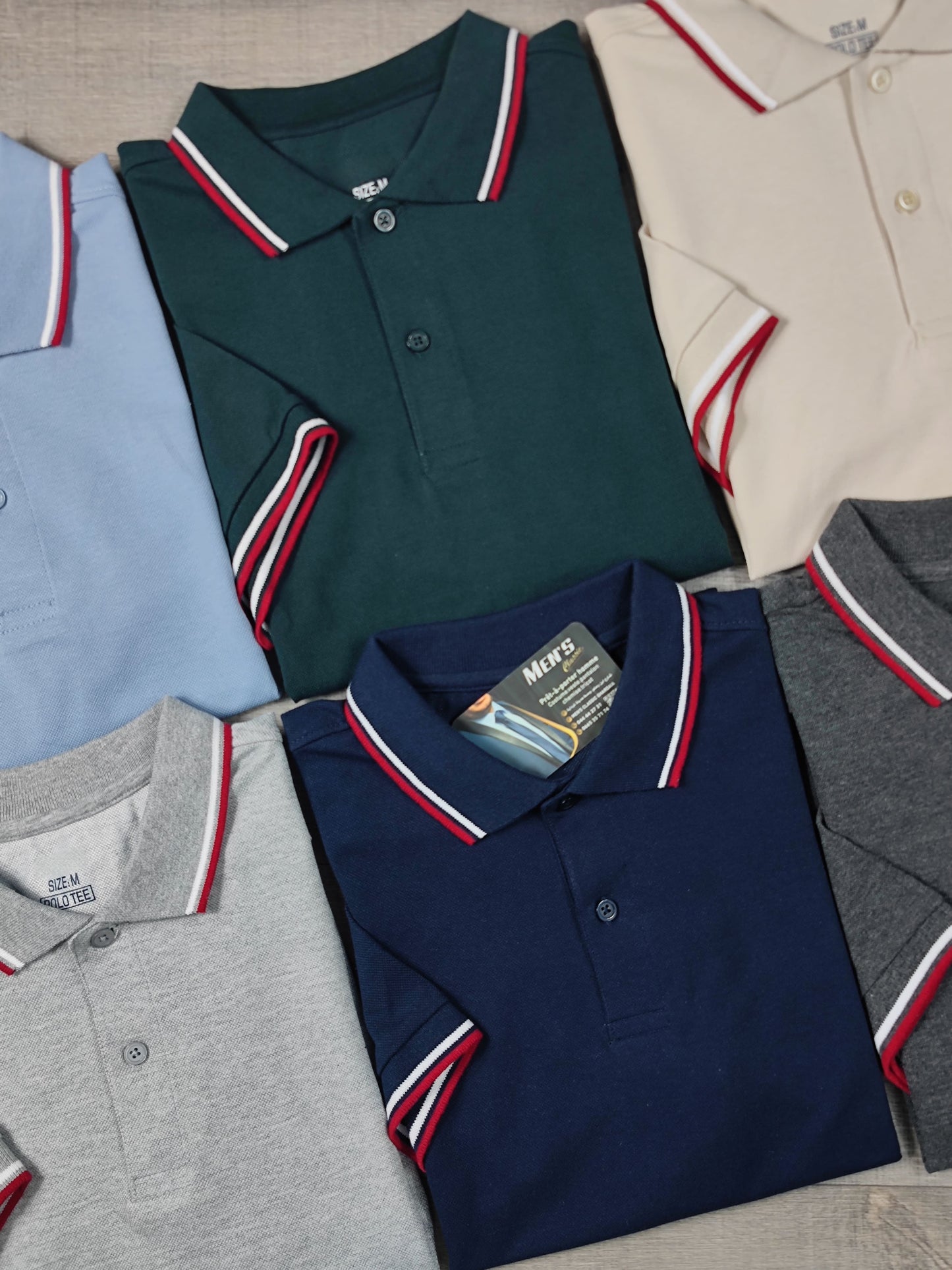 T-shirt col Oxford SMLXL2XL