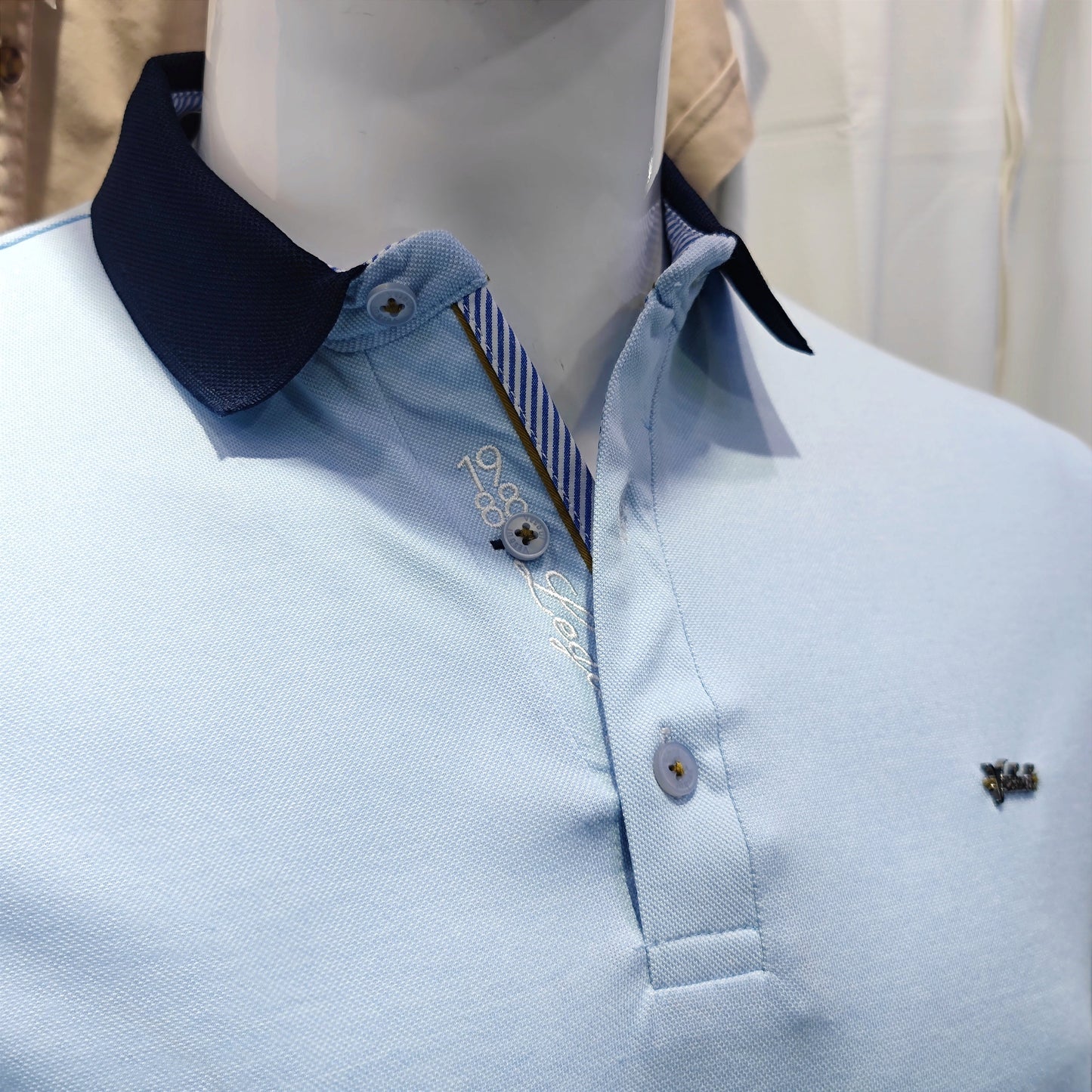 T-shirt Col Oxford  M/2XL