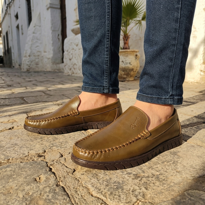 Trappeur cuir kaki simple 39/43