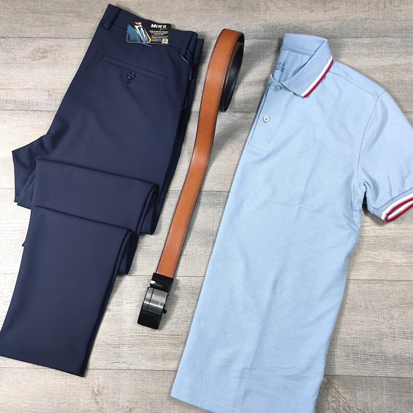 T-shirt col Oxford SMLXL2XL