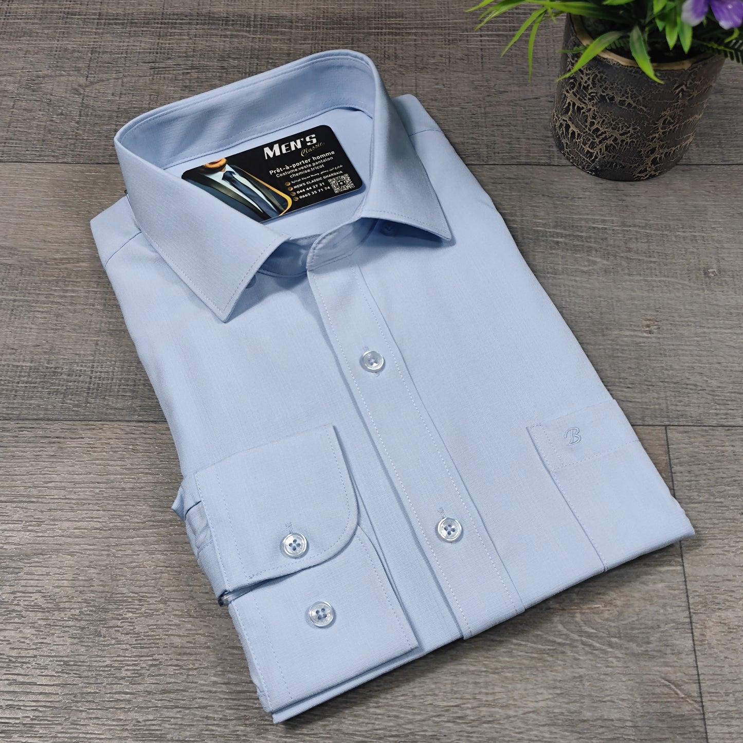 Chemise classique avec poche 39/44